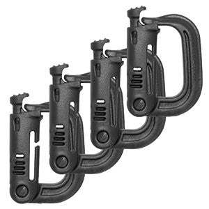 GRIMLOC Locking D-Ring (Pack of 4) (Black)