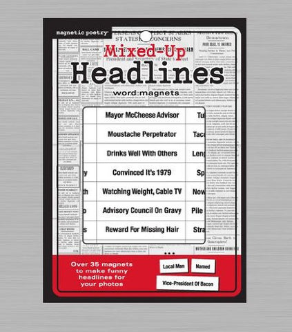 Magnetic Poetry Mixed Up Headlines Magnets. Flat Pack. 3314
