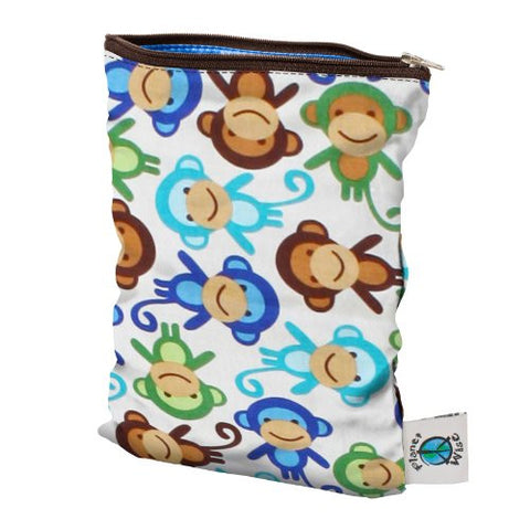 Planet Wise Diaper Wet Bag (Size: Small Color: Monkey Fun)