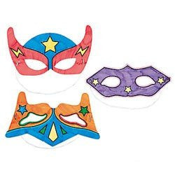 Color Your Own Superhero Masks 12-pc