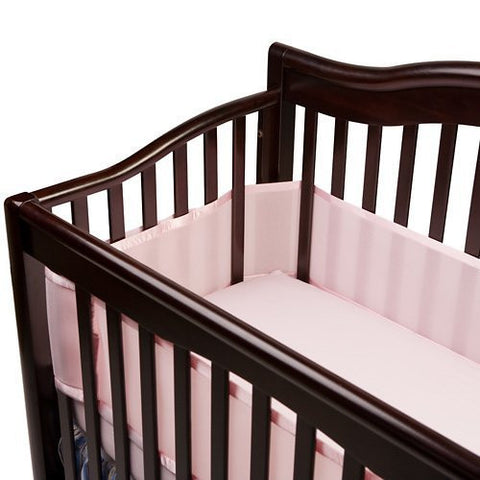 Breathable Mesh Crib Liner - Pink