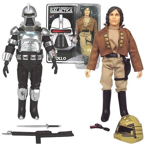 Battlestar Galactica Cylon & Captain Apollo Figures (8 Inch)