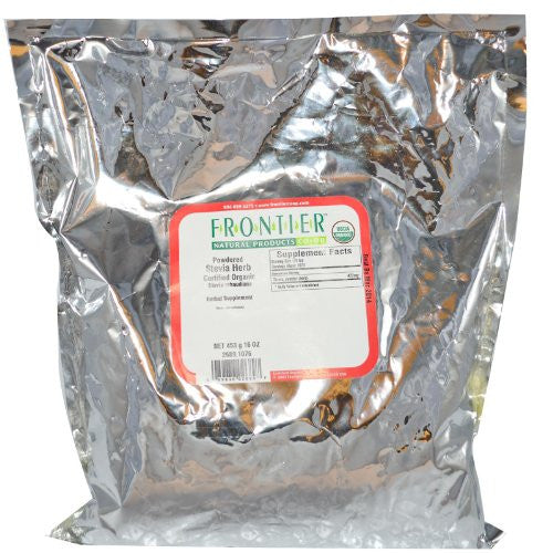 Bulk Stevia Herb Powder(Green), ORGANIC, 1 lb. package