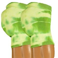 Retro Knee Pad Covers, Neon Green Tie Dyed