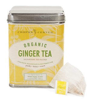 Chopra Organic Ginger Tea - 20 sachet tin