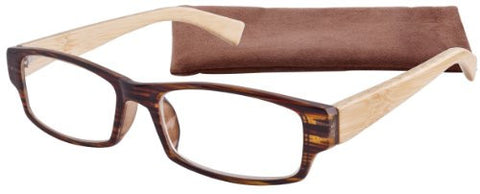"Striated Bamboo" Men's Readers(Light Brown- 1.75)