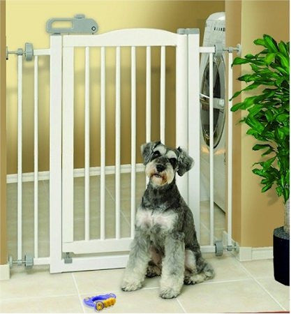 One-Touch Pet Gate White 28.3" - 35.8" x 2" x 34.6"