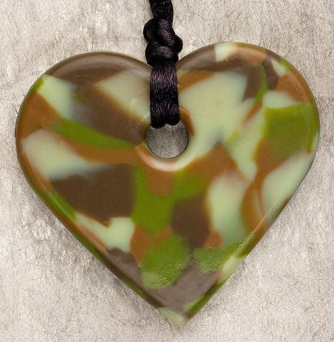 Jungle Green Heart Shaped Pendant
