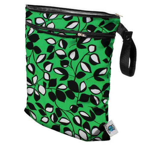 Planet Wise Wet/Dry Diaper Bag (Color: Laughing Leaf)