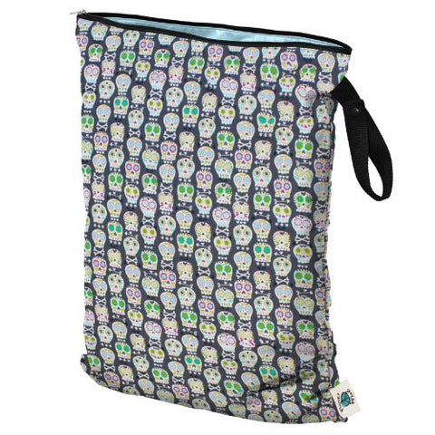 Planet Wise Diaper Wet Bag (Size: Large Color: Carnival Skulls)