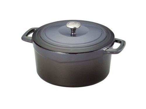 Guy Fieri 7-qt. Round Porcelain Enameled Cast Iron Dutch Oven, Black