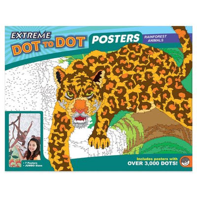Extreme Dot to Dot Posters: Rainforest Animals