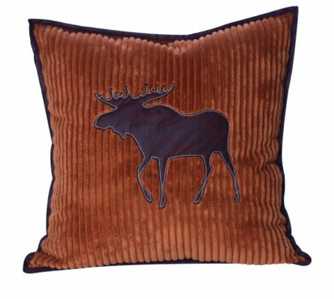 Highland Creek Pillow, Moose Channeled Fleece