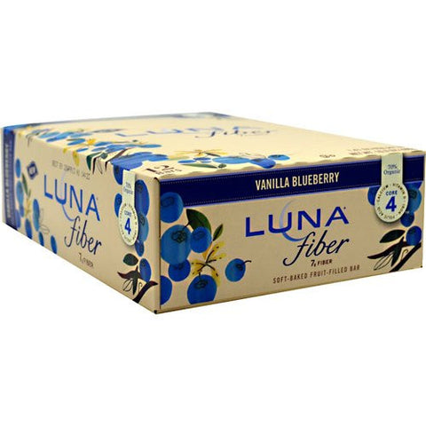 Luna Fiber Fruit Bar, Vanilla Blueberry, (Pack of 12)