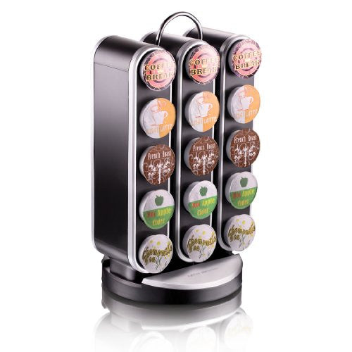 Mind Reader "Vortex" Spinning Coffee Pod Carousel for 30 Keurig K-Cup Coffee Pods, Black