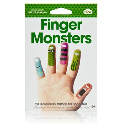 Finger Monster Tattoos