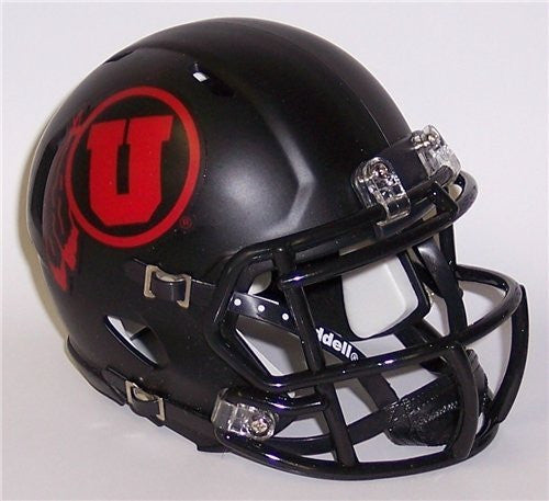 Riddell Utah Utes (Black Matte) Speed Mini Helmet