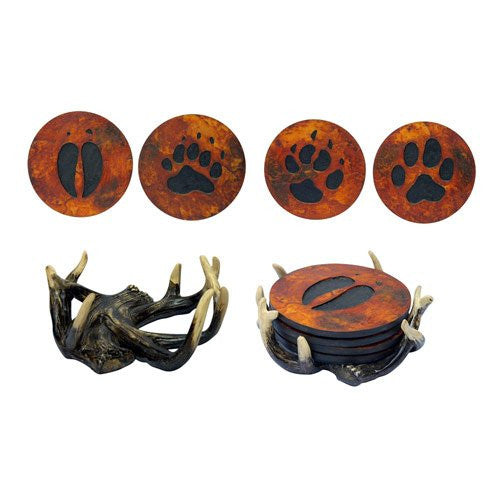 STONE LOOK WILDLIFE COASTERS - 4" DIA