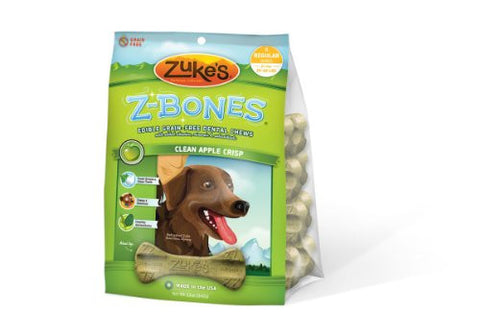 Zuke's Z-Bones Grain Free Edible 8 Count Dental Chews, 1.5-Ounce ea, Clean Apple Crisp