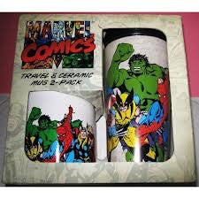 Marvel Comics Travel & Ceramic Mug - 2-Pack