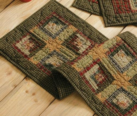 Tea Cabin Runner Quilted 13x36"