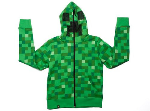 Minecraft Creeper Premium Zip-up Hoodie, Large