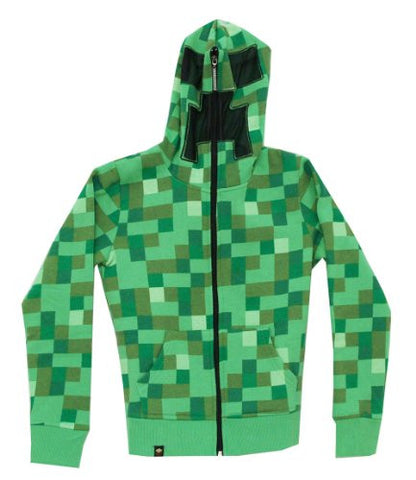 Minecraft Creeper Premium Zip-up Hoodie,   X-Small