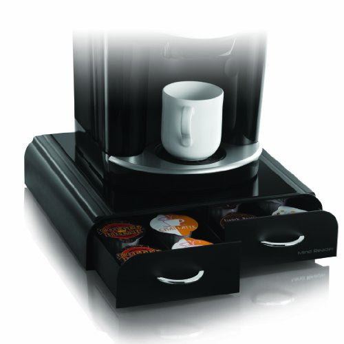 Mind Reader "Anchor"Coffee Pod Storage Drawer for 20 Keurig Vue Packs or 48 Tassimo T-Discs, Black