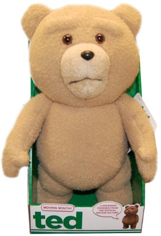 Ted - 16" Plush w/ Sound & Moving Mouth, Rated - R, 12 Phrases