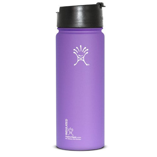 Hydro Flask Insulated Stainless Steel Water Bottle Wide Mouth with Hydro Flip Lid, 18-Ounce