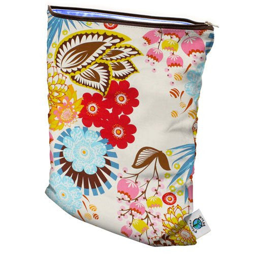 Planet Wise Wet Diaper Bag, April Flowers, Medium