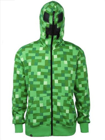 Minecraft Creeper Premium Zip-up Hoodie, Large