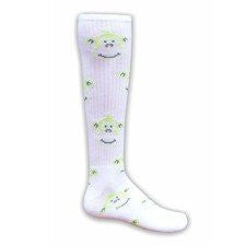 Monkey Faces, Medium, White/Flo. Green