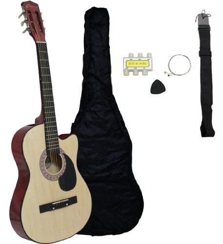38" Acoustic Cutaway Guitar Starter Kit (Colour-Natural)