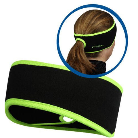 Goodbye Girl Ponytail Headband, black, hi-vis trim