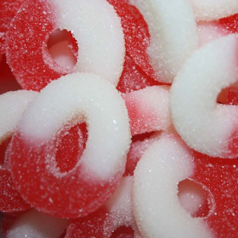 Watermelon Pink-White Gummi Rings