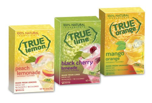 1 True Peach Lemonade, 1 True Black Cherry Limeade, 1 True Mango Orange ORDER 1 OF EACH GIVEN ITEM NUMBER TO MATCH AMAZON LISTING