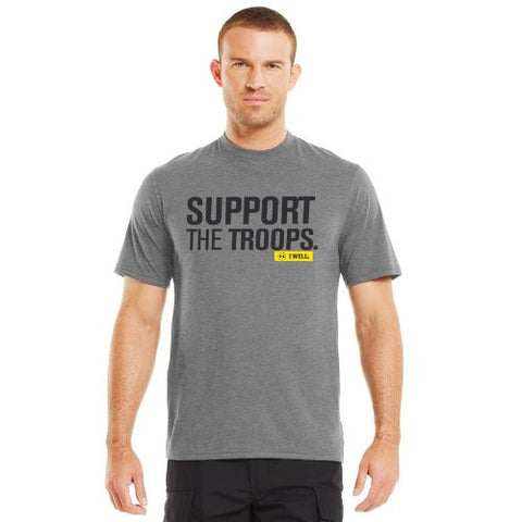 Freedom Support I Will Tee-Shirt - True Heather Gray/Black, Small