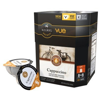 Barista Prima Coffeehouse® Cappuccino Coffee Vue® Packs, 16 Frother + 16 Coffee/Bx