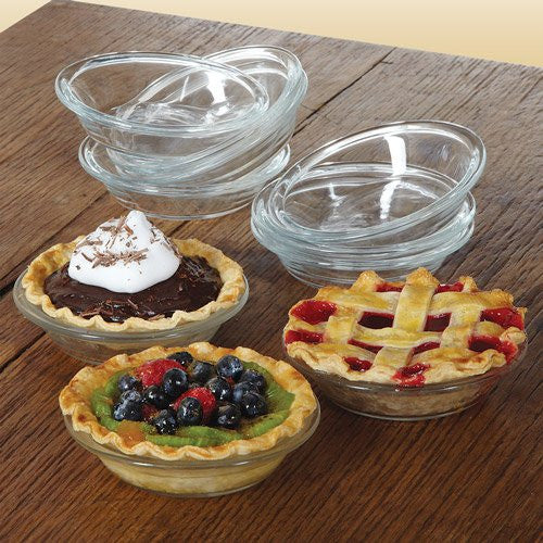Libbey Glass Just Baking Mini Pie Plate Set, 10-piece