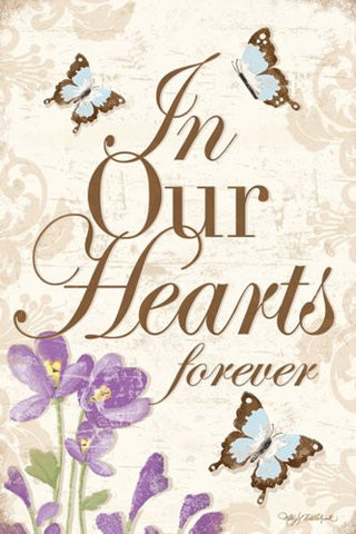 Cemetery Memorial In Our Hearts Forever Garden Flag
