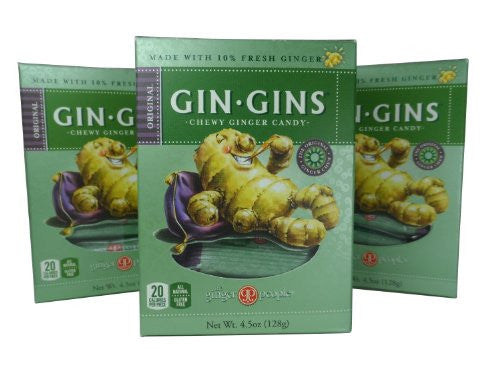 90145 Gin Gins Original Chewy Ginger Candy Box 4.5 oz