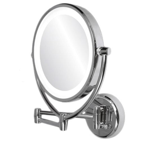 1x/10x Dimmable Dual Sided Lighted Wall Mirror