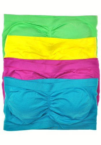 Anenome Women's Strapless Seamless Bandeau Padding (2 or 4 pack)