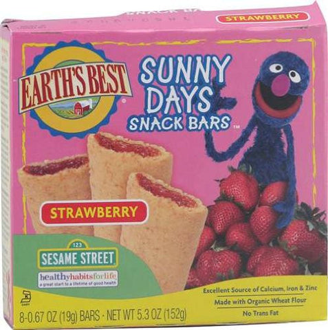 Earth's Best Sunny Days Snack Bars Strawberry 5.3 OZ
