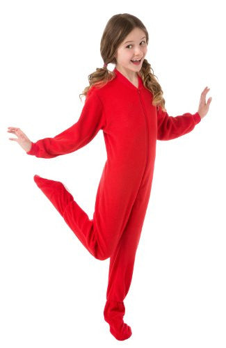 Big Feet PJs Red Infant - Toddler Fleece Footed Pajamas 12M - 4T