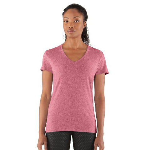 Women's Charged Cotton® Undeniable T-Shirt Tops by Under Armour (Color: Hibiscus/Fury Size:)