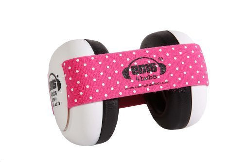 Earmuffs for Babies (Pink with White Dots)