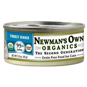 Newman's Own Organics Cat Food Turkey, Grain Free, Canned At least 70% Organic 5.5 oz