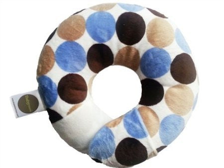 Babymoon Pillow - For Flat Head Syndrome & Neck Support (Mocha Blue Cuddle)
